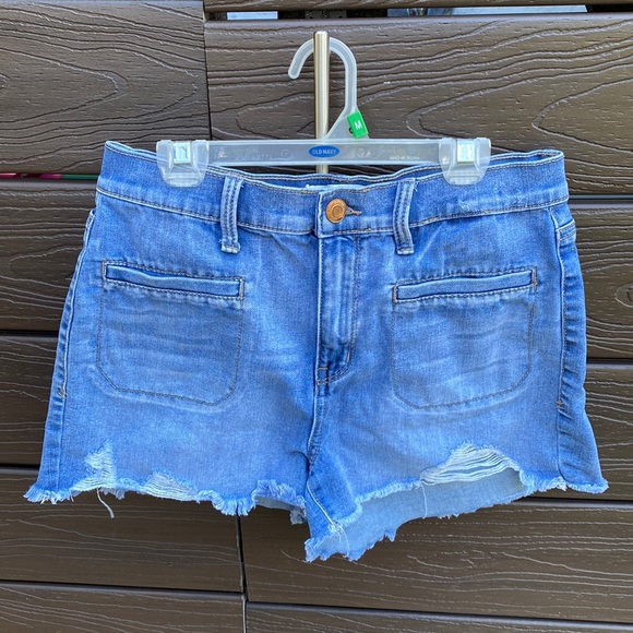 Mudd FLXstretch High Rise Shortie Size 11 Juniors Jean Denim High Waisted Shorts - Picture 2 of 11